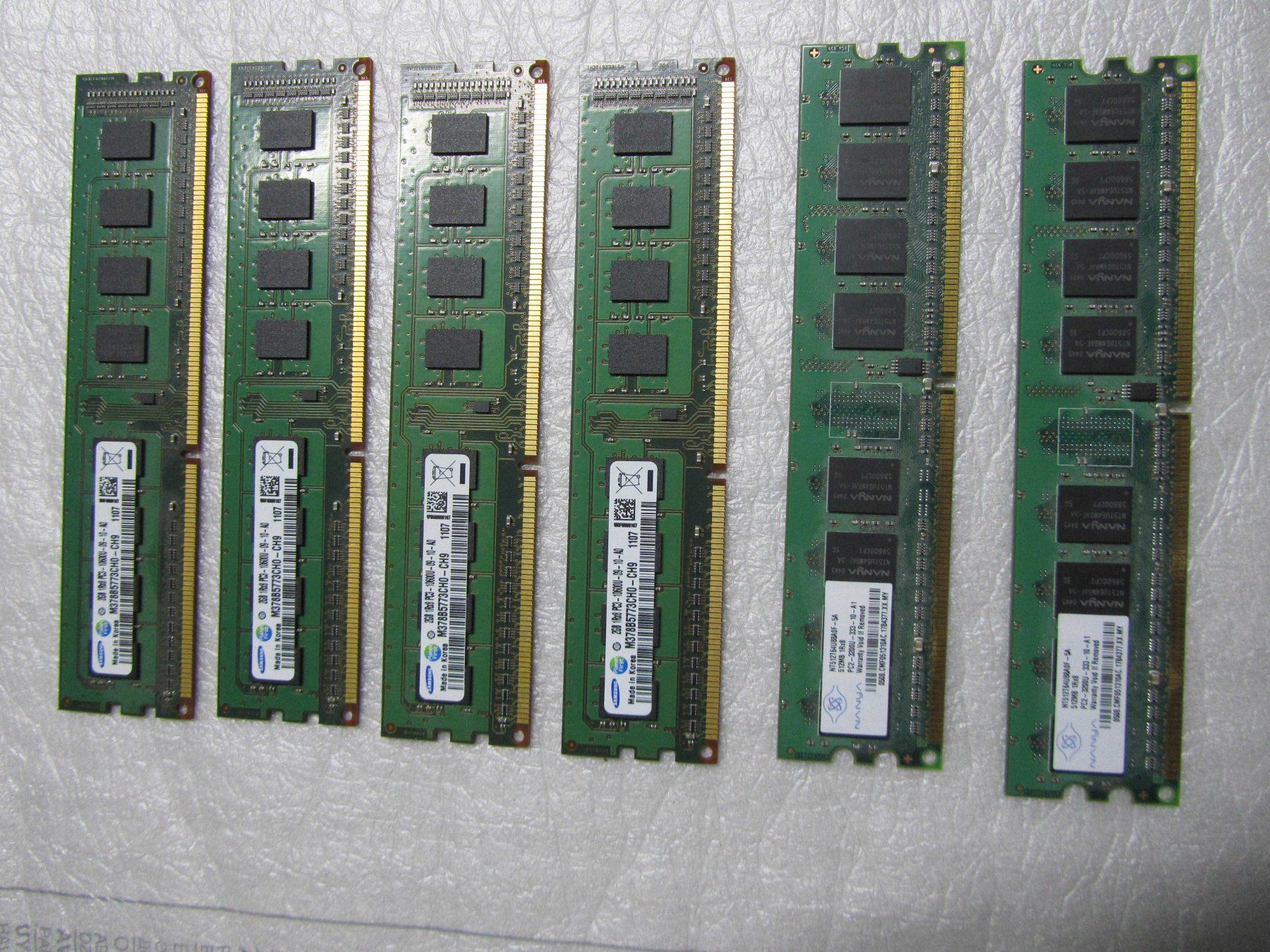 Memory / RAM: 6 x Verschiedene Memory Ram – Gebraucht aus moosseedorf von RTN10 2