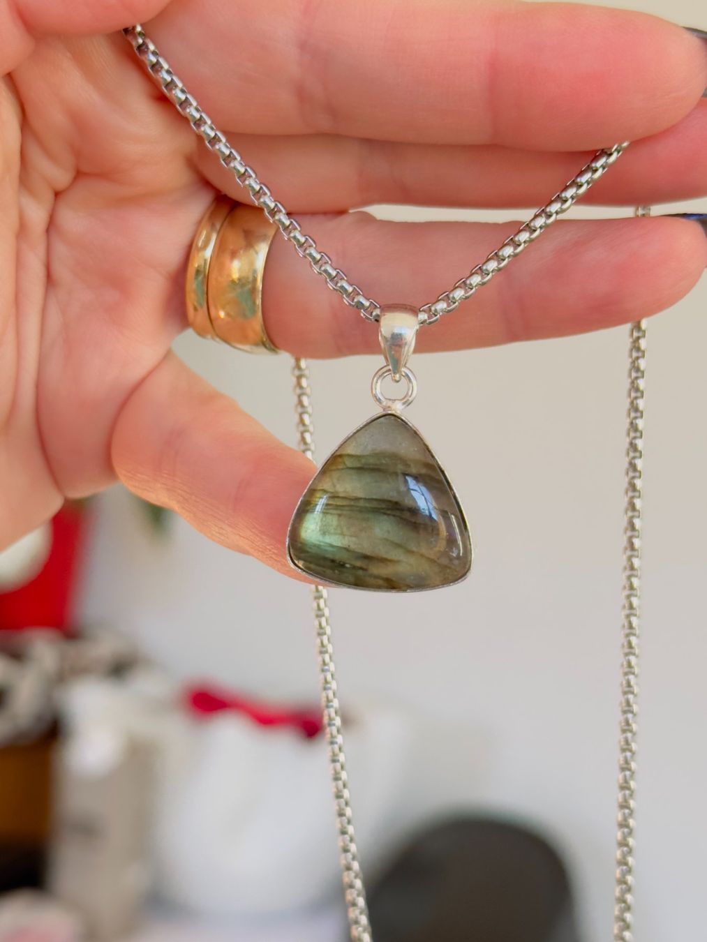 Catenine: Labradorite necklace – Nuovo e nell'imballaggio originale da Genève venduto da AGBERG 9