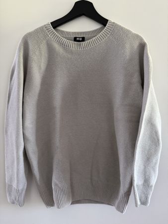 Strick- Pullover UNIQLO hellgrau M