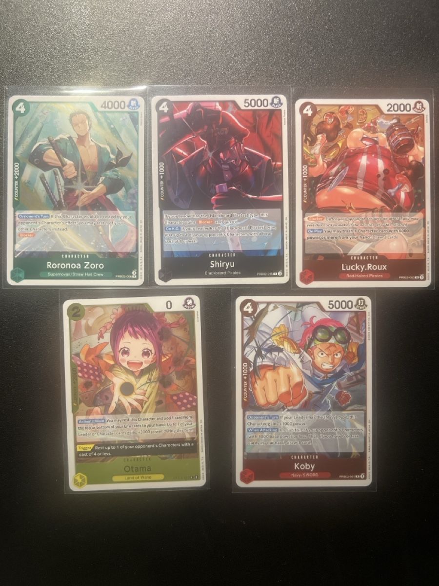 Carte collezionabili: PRB02 One Piece 5 Karten Lot 3 – Nuovo (secondo la descrizione) da Goldach venduto da Milosg3