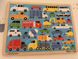 Melissa & Doug Wooden Puzzle Vehicle theme 24 pieces
