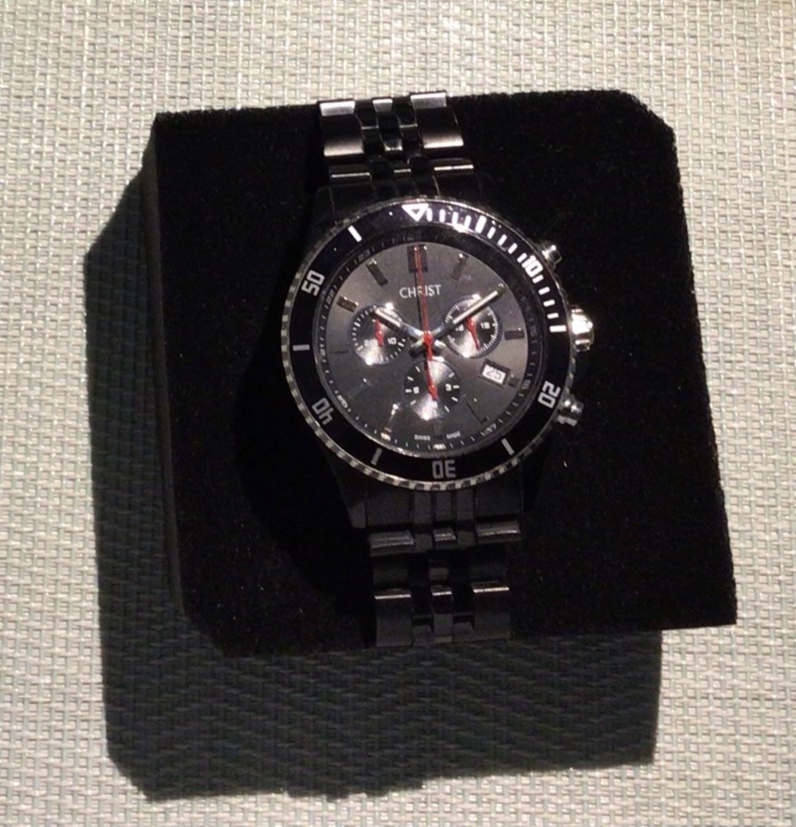 Christ Montres: Herren Uhr CHRIST schwarz Chronograph mit Box – D'occasion à Oberwil BL par Brichri3001