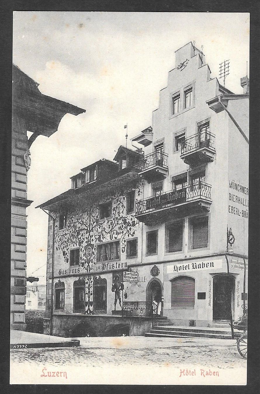 Cartoline postali: Luzern Hôtel Raben – Usato da Olten venduto da clotaldi