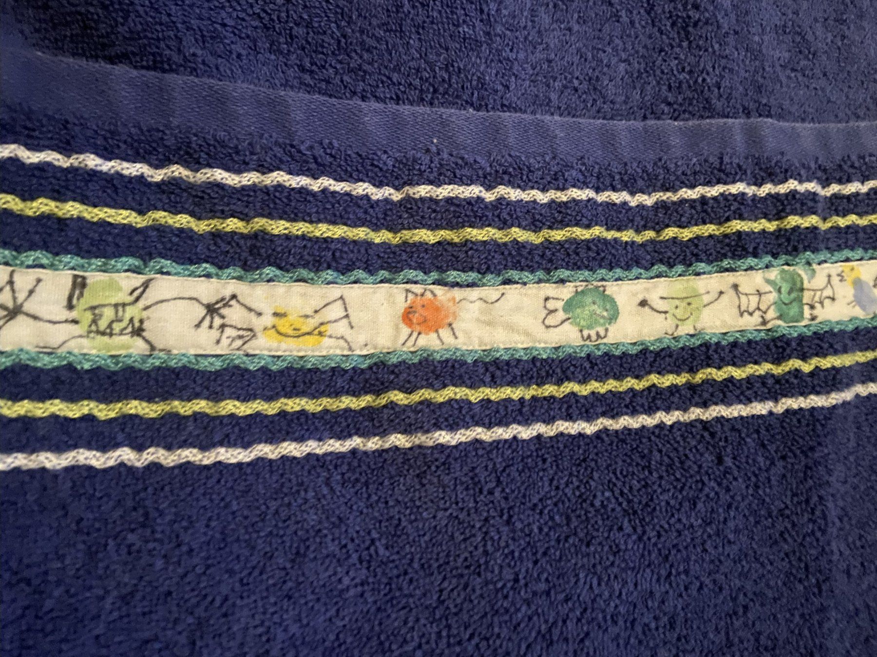 Teli da bagno: Serviette de plage originale en coton bleu, très douce! – Usato da Neuchâtel venduto da marevecor 2
