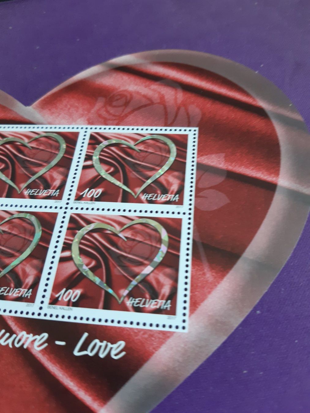 Tous les timbres: Sonderkleinbogen ** 2017, "LIEBE" – Neuf (Voir description) à Wangs par weisstannen01 1