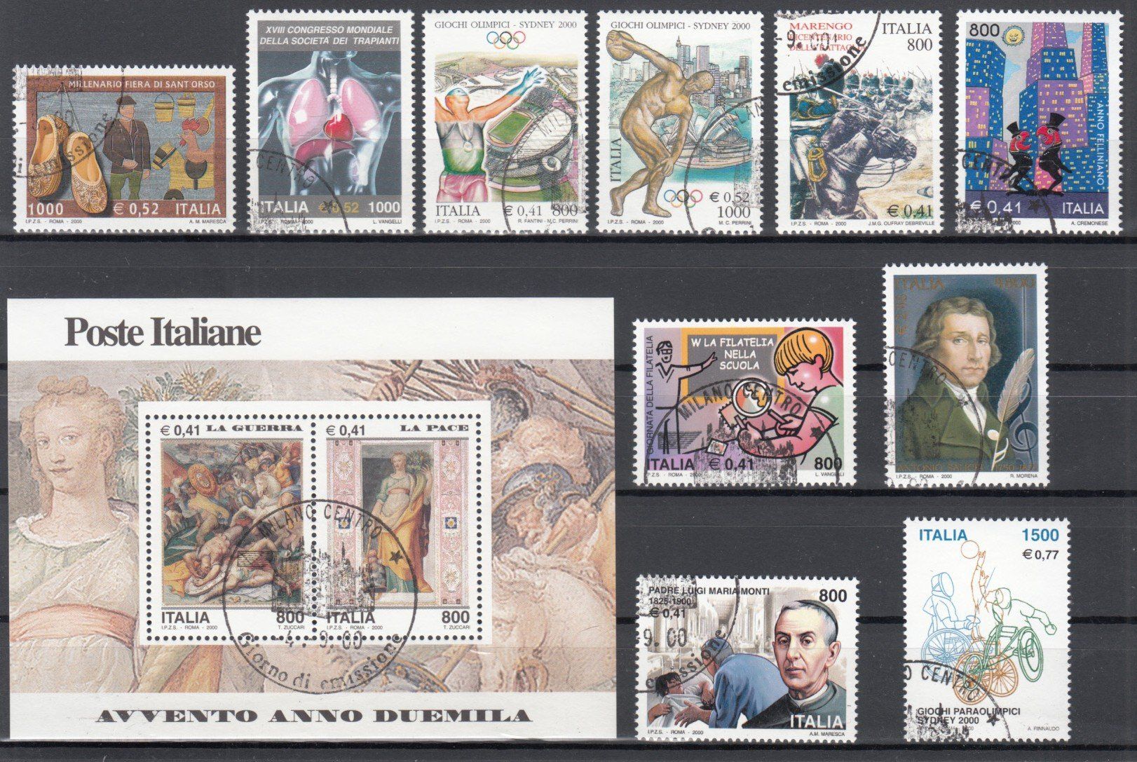 Tous les timbres: Italien 2000 mit ET – D'occasion à Bürglen TG par StampGraf 5