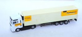 MAN ZUGMASCHINE TRUCKER AUFLEGER POST FINACE SCHWEI 1:87