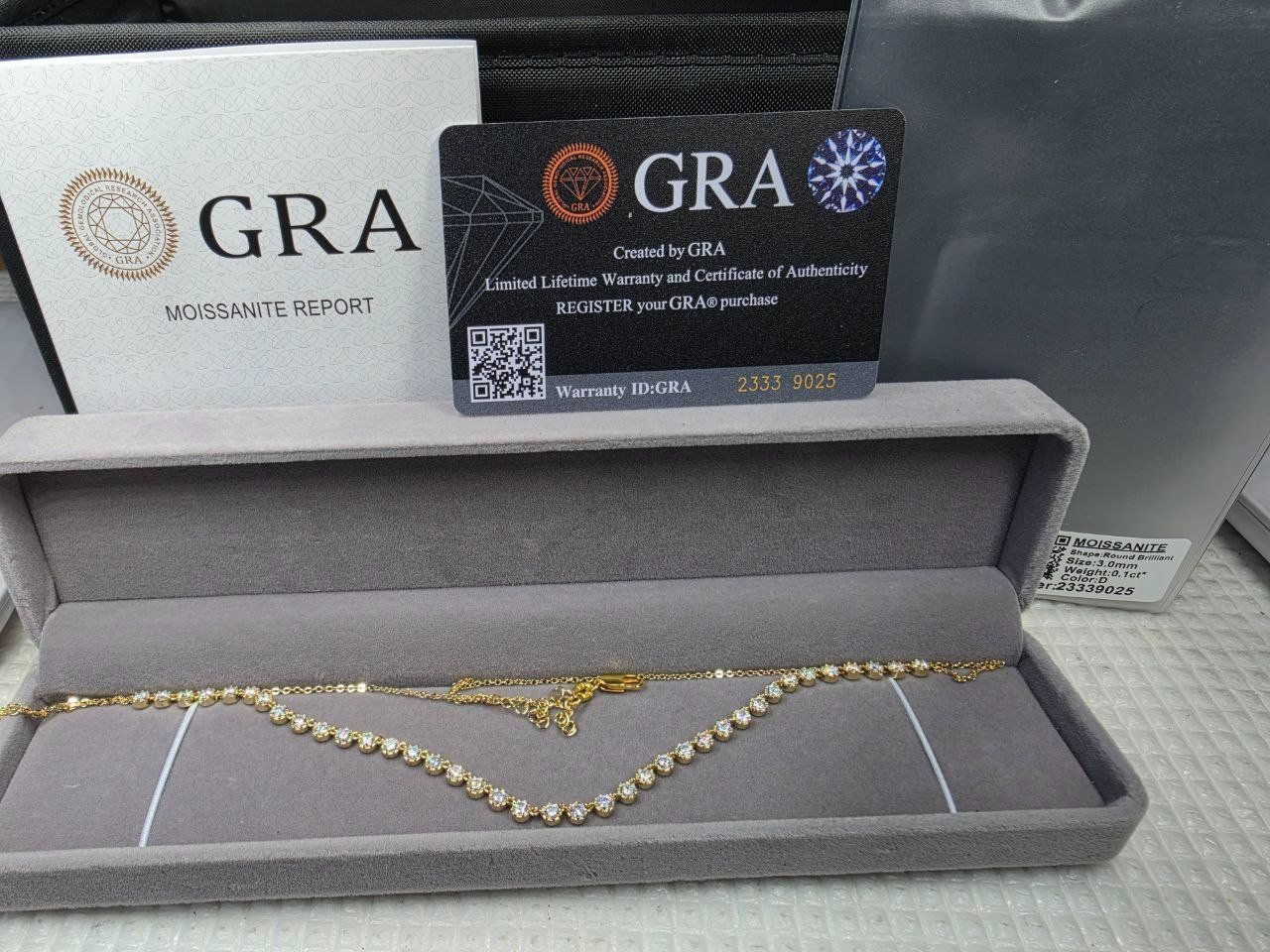 Catenine: Collier argent avec diamants de moissanite de 3,8 ct GRA – Nuovo e nell'imballaggio originale da Reconvilier venduto da Tsma67 2