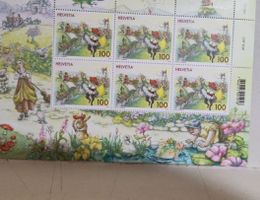 Orig Helvetia Marken Bogen 100 Rp. Fabelwesen 2024