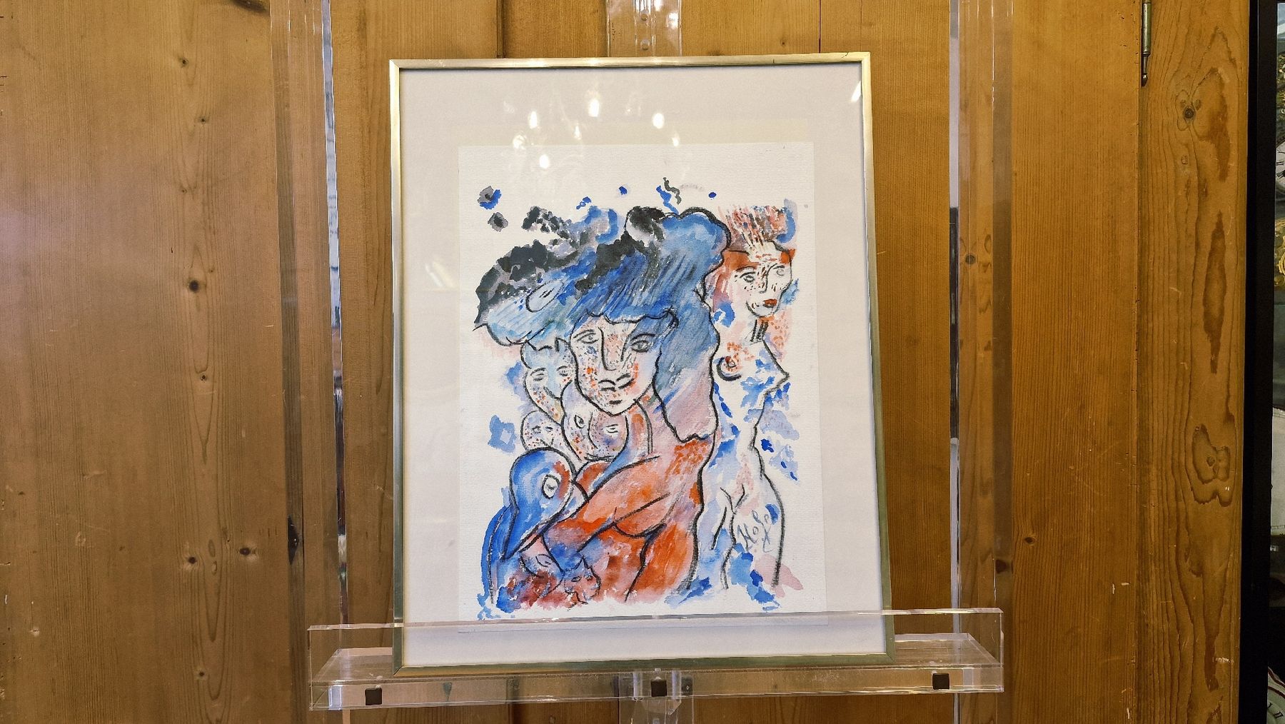 Gemälde: Original Aquarell-Abstrakt, signiert – Gebraucht aus BERN von Intarsia 1