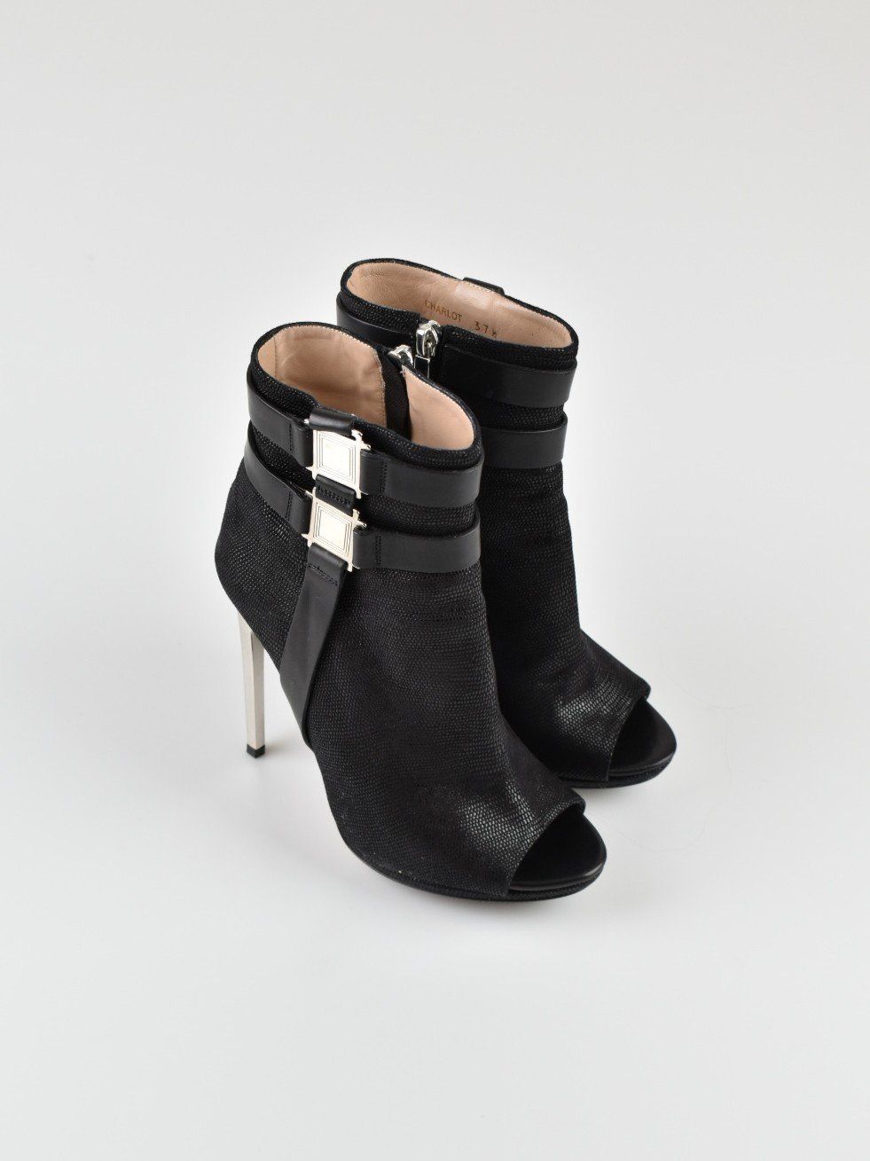 Damenschuhe: Hervé Léger Peep Toe Stiefeletten, Gr.37.5 – Gebraucht aus Nürensdorf von 2ND_STORY 1