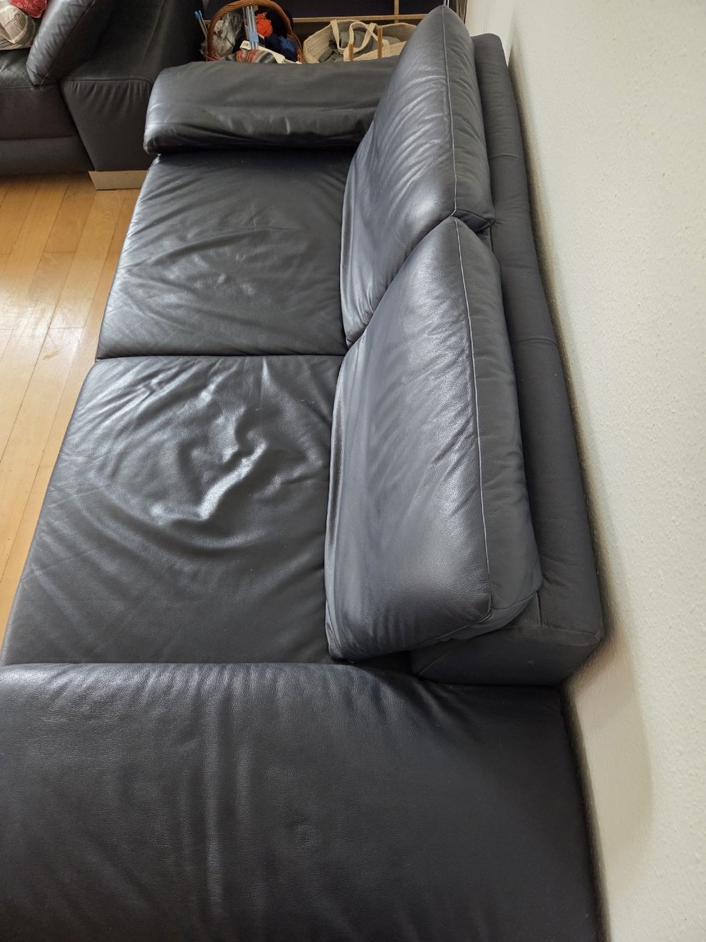 Divani: dunkelblaues Ledersofa – Usato da Wädenswil venduto da Greatstuff 2
