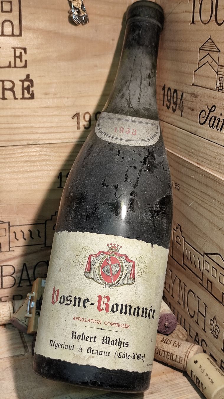 Vino: 1953 Vosne Romanée Robert Mathis – Nuovo (secondo la descrizione) da Büsserach venduto da Vintage-vins 6