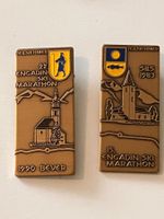 2 Anstecknadeln Engadin Skirmarathon 1983/1990 Teilnehmer
