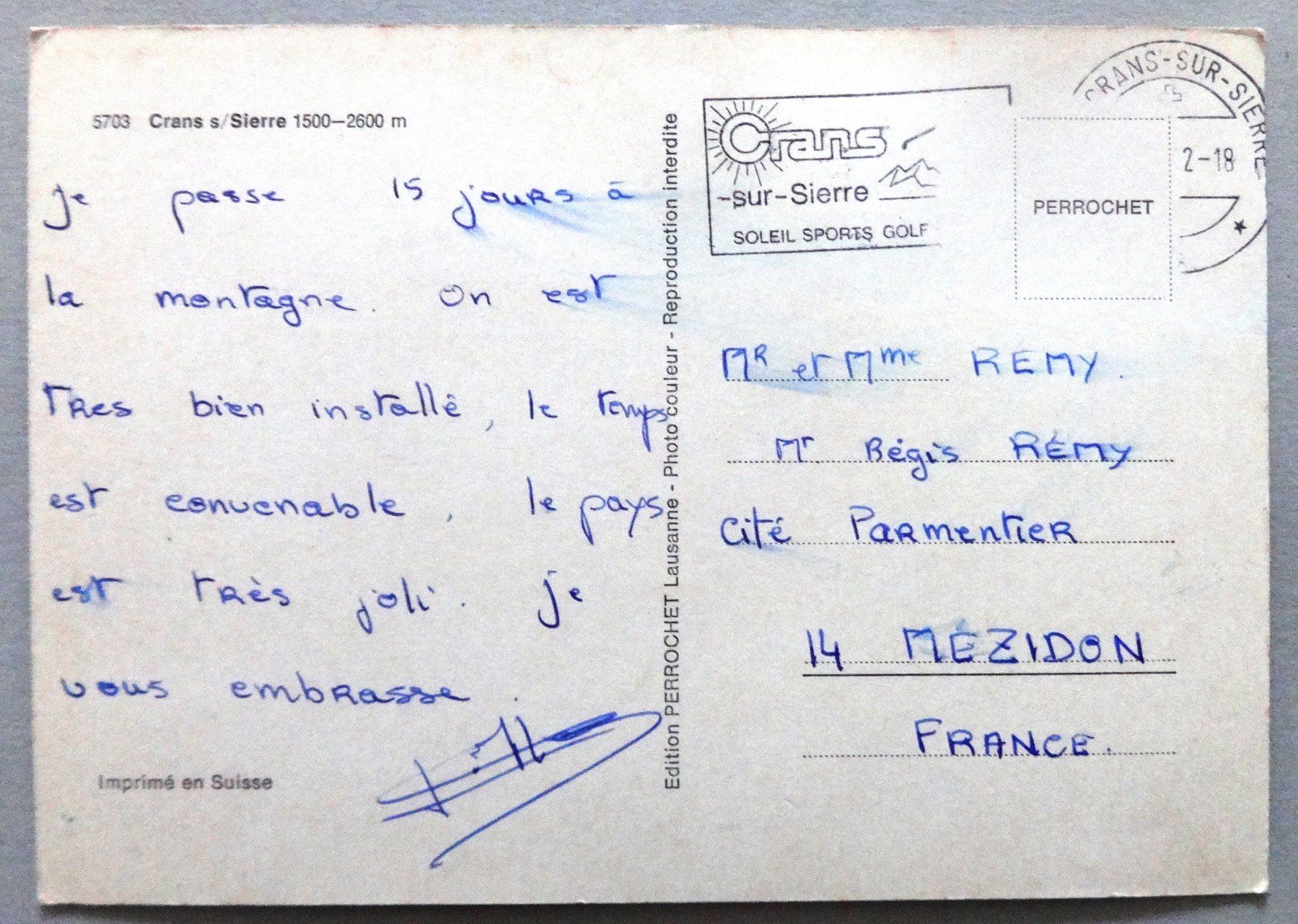 Cartes postales: Crans s/Sierre – Défectueux à Fétigny par Billy2miny 1