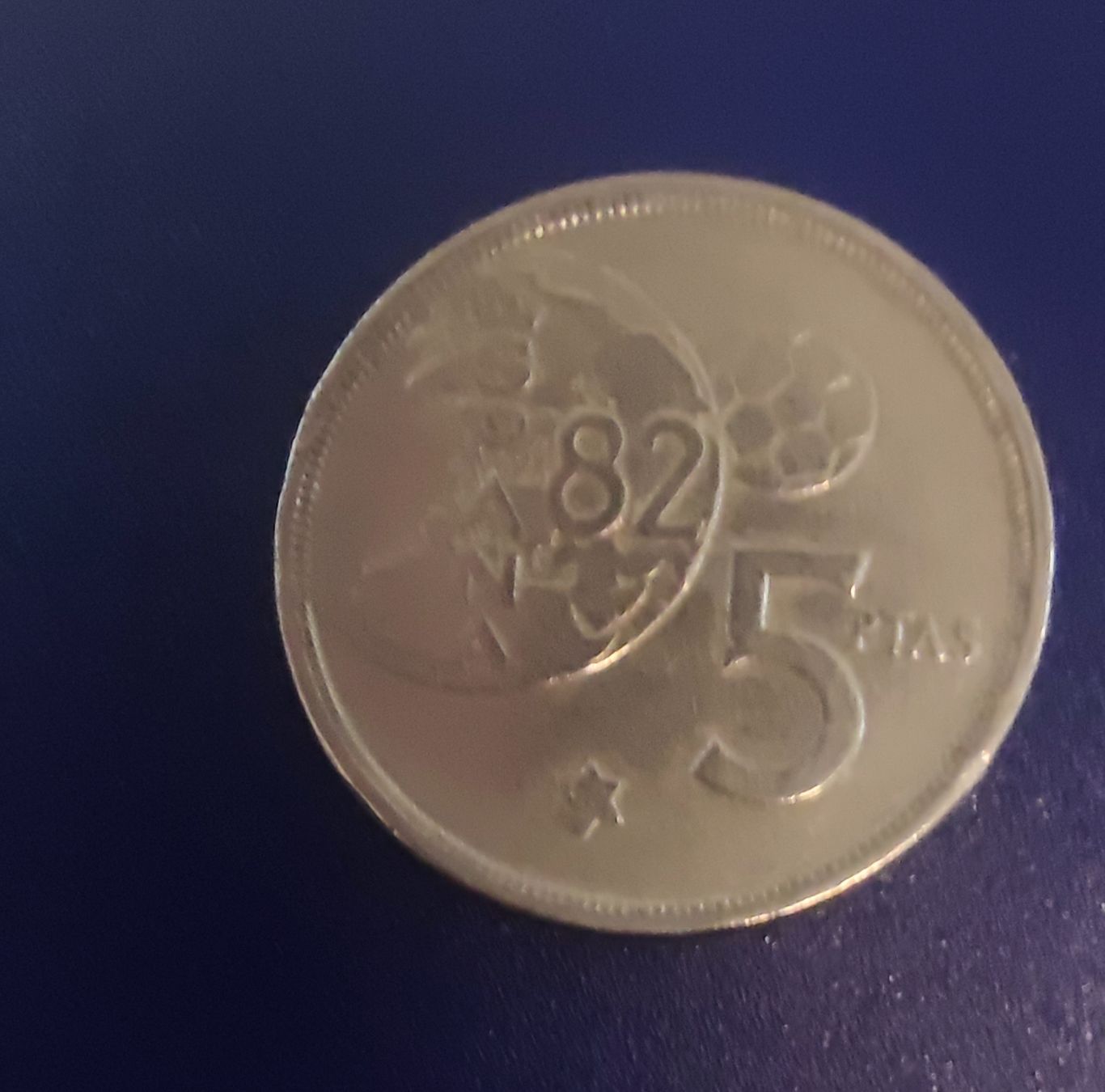 Tutti le monete: Spanien 5 Pesetas 1980, Weltmeisterschaft 1982 – Usato da Winterthur venduto da leovale