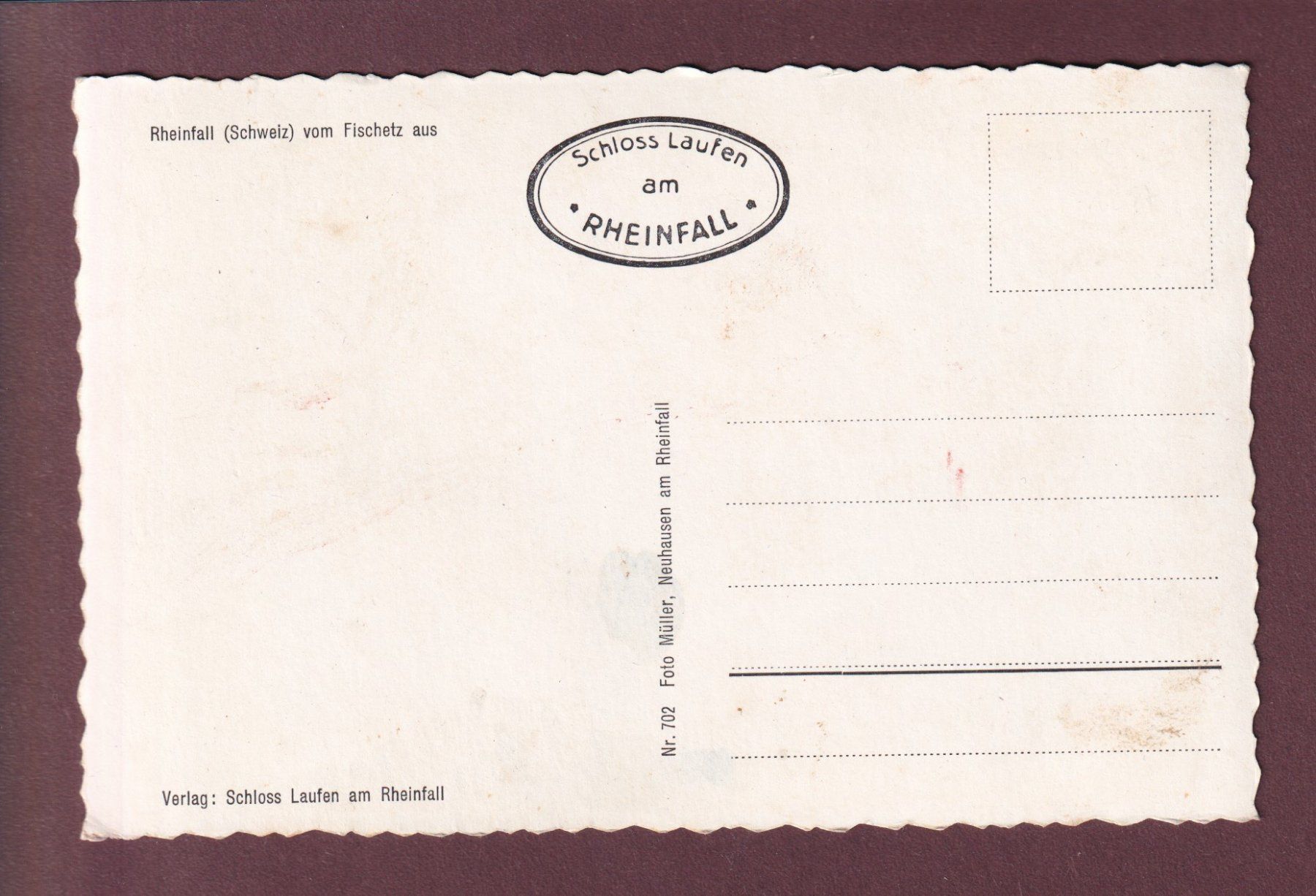 Cartoline postali: RHEINFALL - Fischetz - Regenbogen – Usato da Pully venduto da nicecards 1