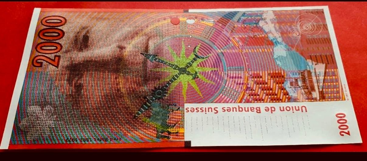 Banknoten: **2000 Franken 1999 CH UBS Genf Probe/Testnote in UNZ** – Neu (gemäss Beschreibung) aus Langrickenbach von MeUs74 3