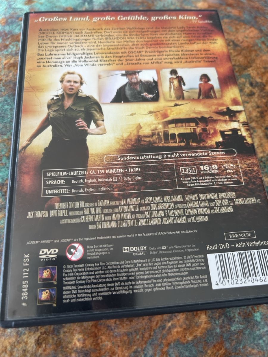 Tutti i DVDs: DVD "Australia" mit Nicole Kidman & Hugh Jackman – Usato da Egolzwil venduto da cariaschi 1