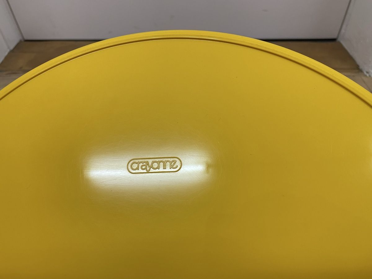 Piatti di portata: Rundes 70s Design Tablett Crayonne Kunststoff Serviertablett – Usato da Zürich venduto da Vintagewiesel 6