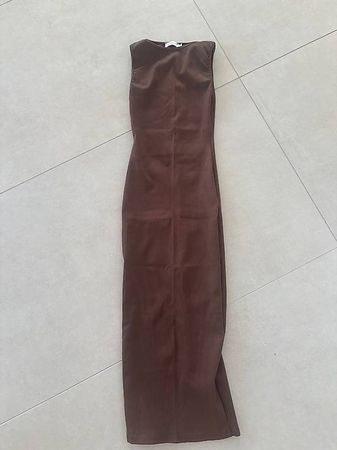 Bumpsuit Maternity Dress - Brown Size Small