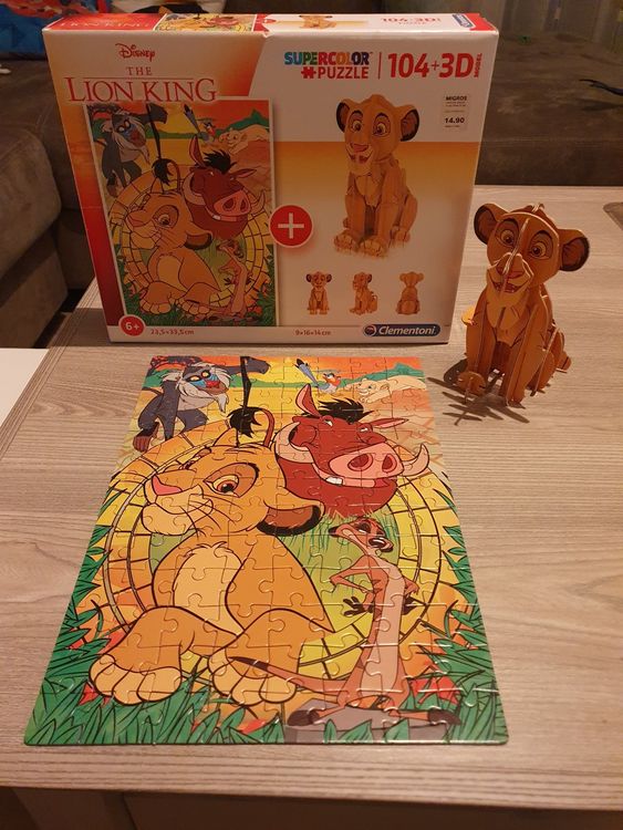 Disney Lion King - Clementoni Puzzle 104 Teile & 3D Model (Gebraucht ...