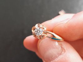 Ohrringe, vergoldet 585 mit Zirkonia, 3g