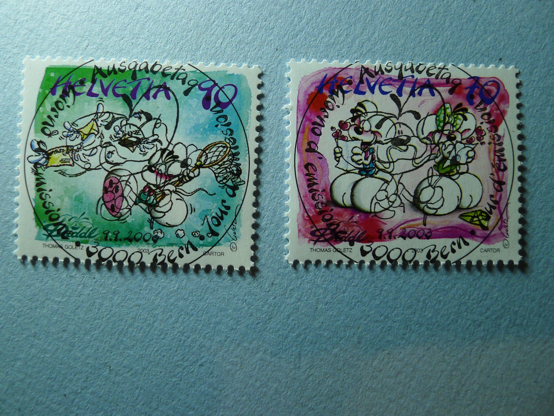 Alle Briefmarken: 2003 Sondermarken Diddl Ersttag Vollstempel – Gebraucht aus Dagmersellen von sli72