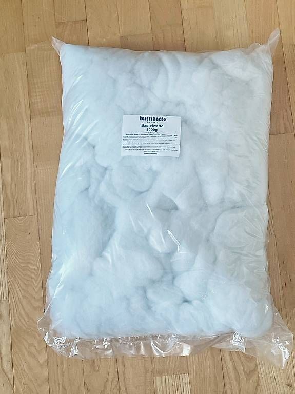 Materiale di riempimento: Bastelwatte, 1000g, weiss, neu – Nuovo e nell'imballaggio originale da Wiler b.Utzenstorf venduto da Haletopp72