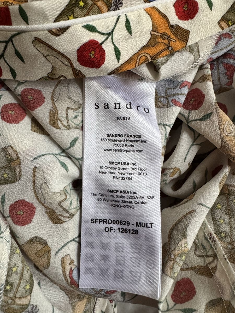 Sandro Vestiti: Robe Sandro Paris motif bottes, taille 36 – Nuovo (secondo la descrizione) da Morges venduto da sandy069 5