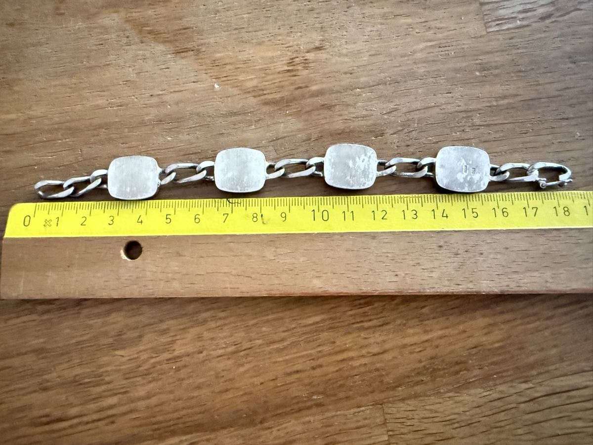 Bracelets: Armband 800 Silber Onyx Silber Kette – D'occasion à Goldach par Messerguru 5