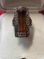Bernstein Ring, Silber 925, Vintage Style, Grösse 16.5 💍