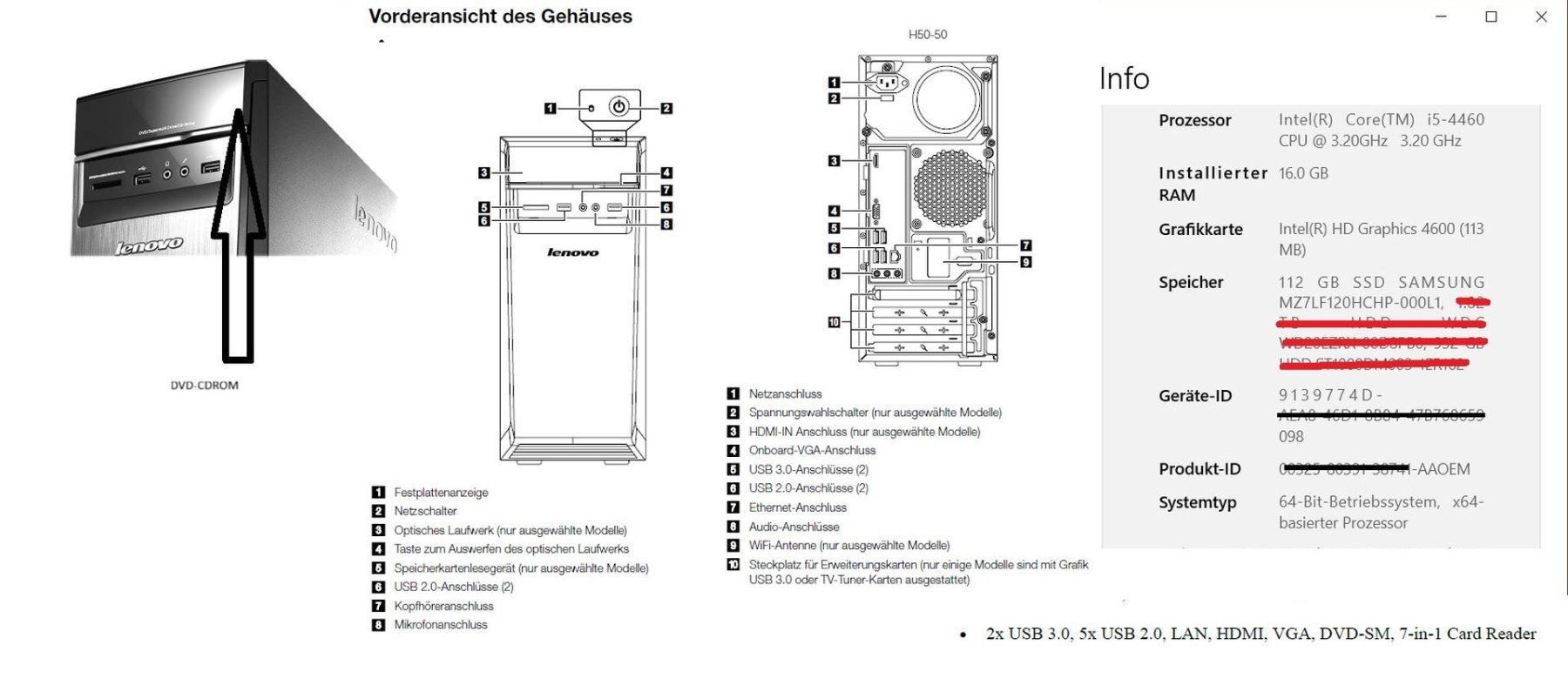 Lenovo PC: Tower Lenovo H50-50 – Usato da Liestal venduto da estreiter 2