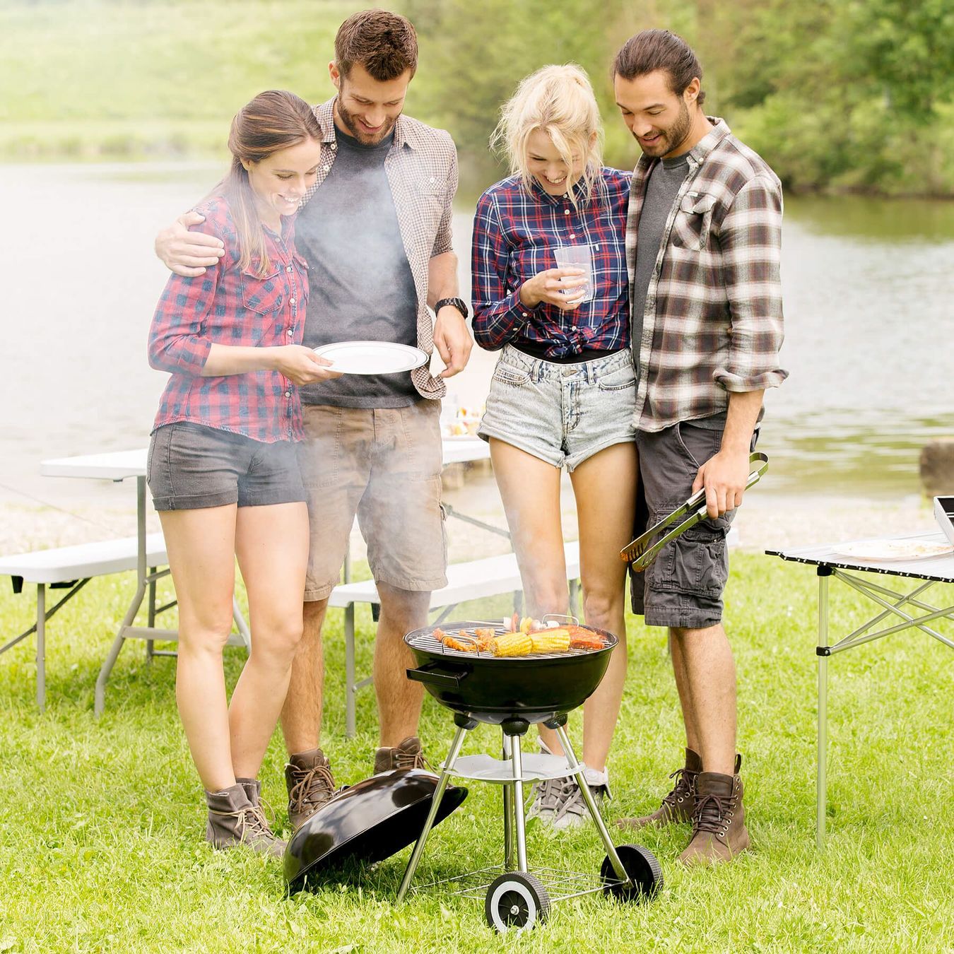Griglie: Kugelgrill mit Rollen Ø 41,5cm - braun – Nuovo (secondo la descrizione) da Murten venduto da Roland.Kemmer.AG 1