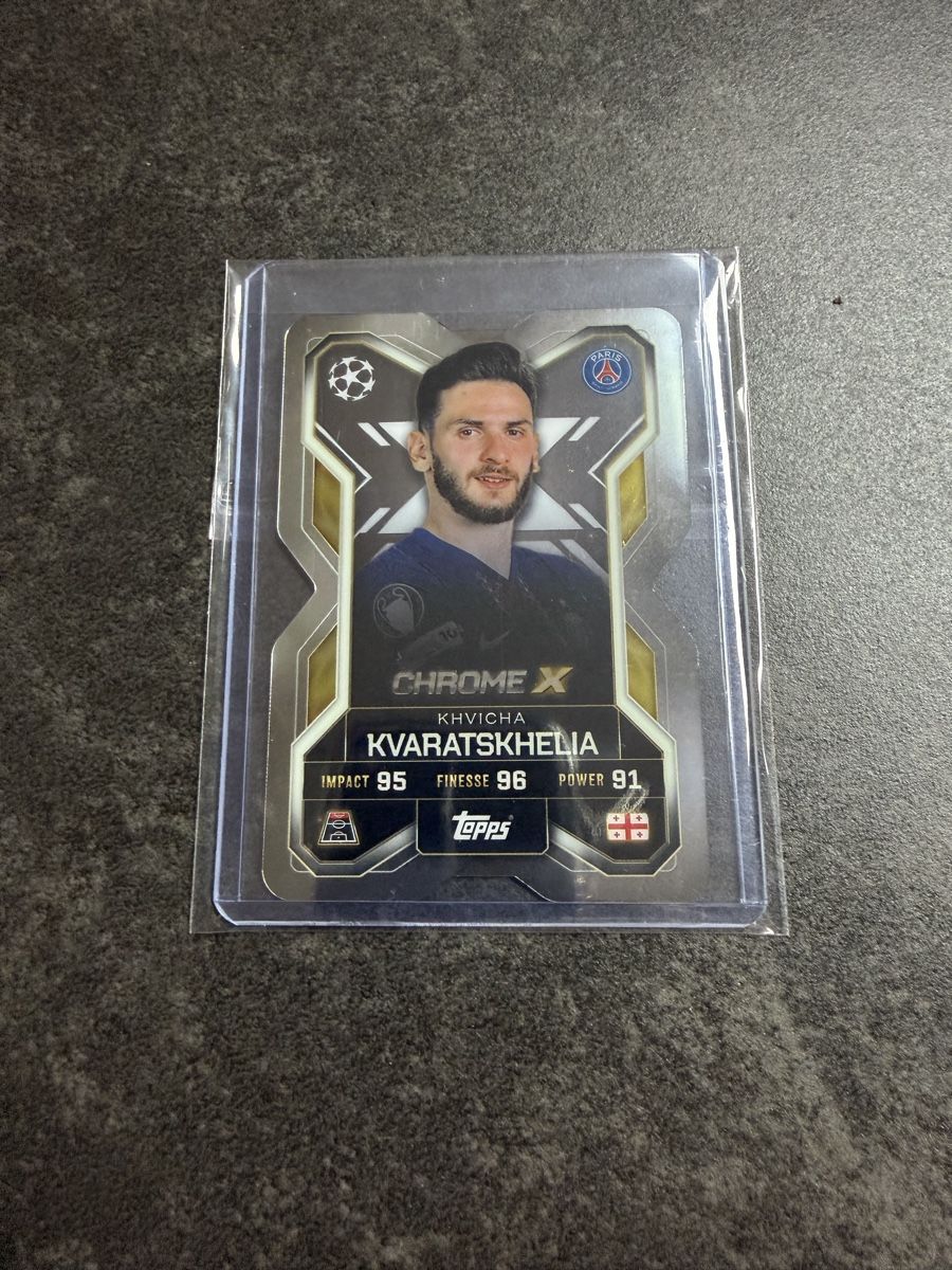 Topps Carte collezionabili: Khvicha Kvaratskhelia Topps Chrome X  – Nuovo (secondo la descrizione) da Pieterlen venduto da jos_f5m8