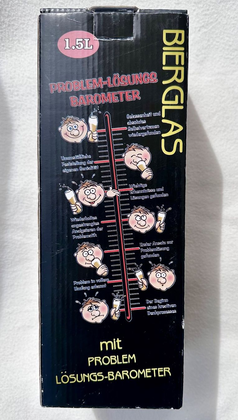 Bicchieri: Weizenglas Bierglas Problem-Lösungs BAROMETER – Nuovo (secondo la descrizione) da Rickenbach b. Wil venduto da sunneschii_ 2