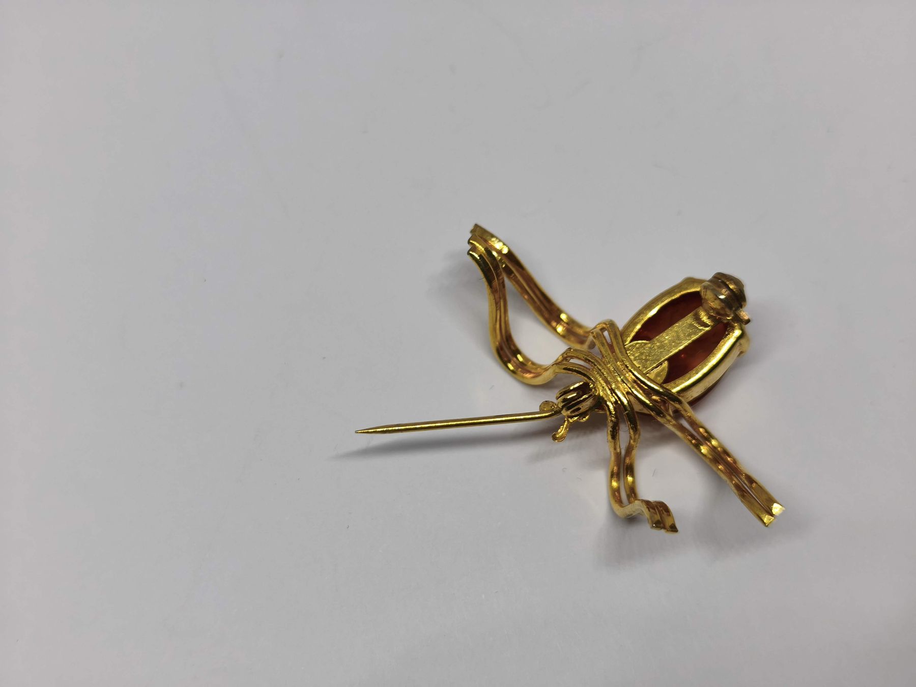 Spille & Fermagli: Brosche Spinne Bernstein Goldfarben Damen Schmuck  – Usato da St. Gallen venduto da GIULESGG 5