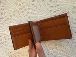 Herren Portemonnaie Echtleder  Braun/Cognac 12,5cmx 9,5cm