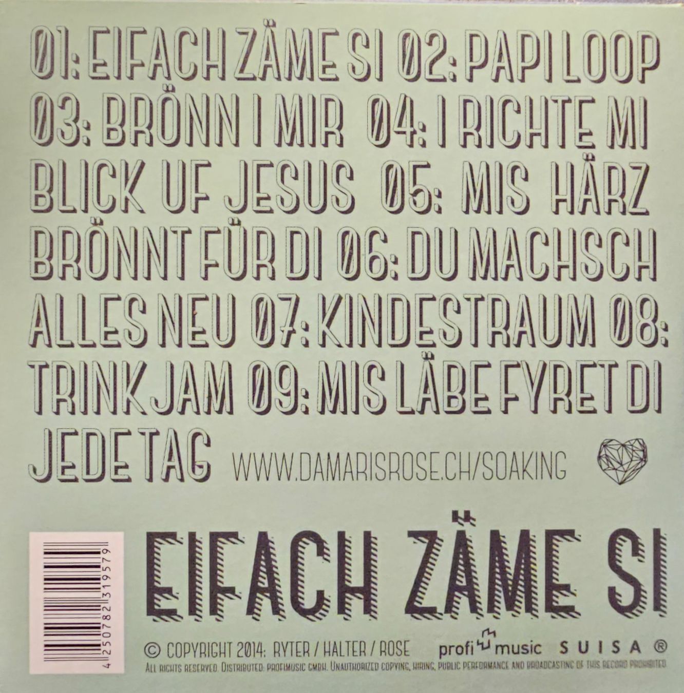 CDs: Damaris Rose - Eifach Zäme Si – Gebraucht aus Wahlen b. Laufen von Cg10 1