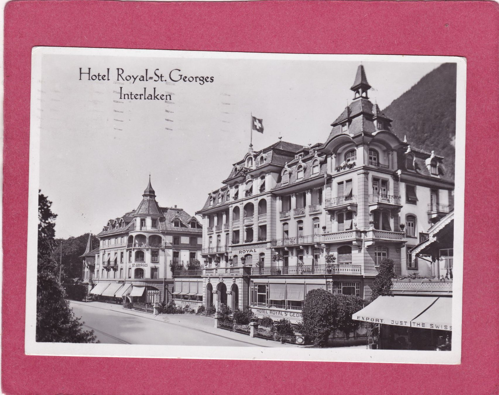 Cartoline postali: Interlaken Hotel Royal-St. Georges 1938 – Usato da Herisau venduto da Lisegrat2008
