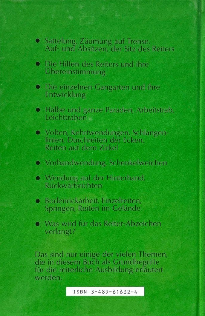 Libri: Reitlehre für Anfänger – Nuovo (secondo la descrizione) da Sarnen venduto da Livres 1