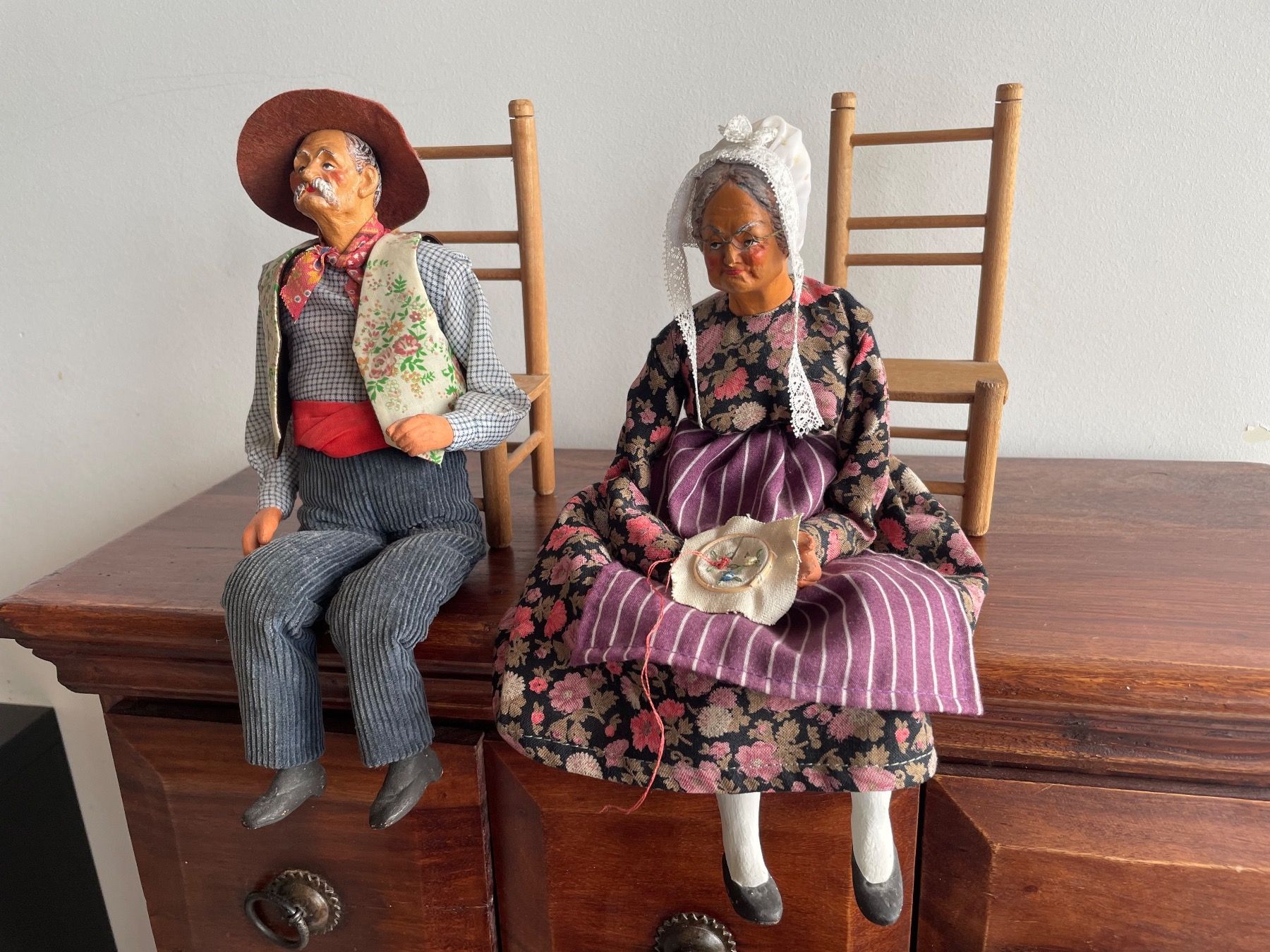 Statuette: Statuettes Couple Âgé Atelier de Santons Provence – Usato da Vallamand venduto da Bricbracbroc82 8