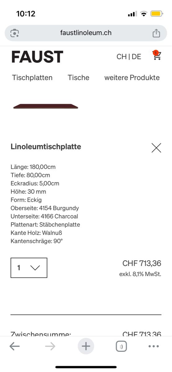Tavoli: Linoleumtischplatte Architektur-Arbeitsplatte – Usato da Zürich venduto da caren. 7