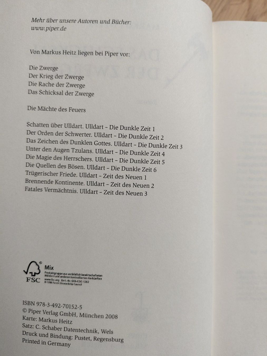 Libri: Das Schicksal der Zwerge – Usato da Glattpark(Opfikon) venduto da qantas_39 2