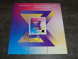 ortsgestempelte CRYPTO 4.2 "Einigkeit" Liechtenstein SCHLOSS