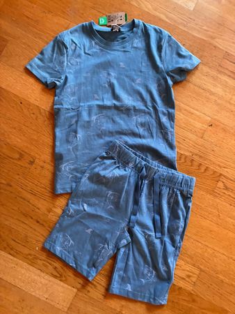 Tolles Pyjama Gr. 128, Neu, Bio Baumwolle 