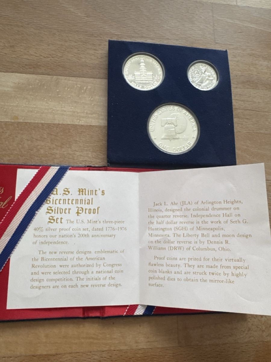 Tutti le monete: US Mint Bicentennial Silber Proof Set, 1776-1976 – Usato da Brunnen venduto da Holz-style 3