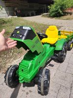  John Deere 6210R Trettraktor mit Anhänger & Wasserfass 