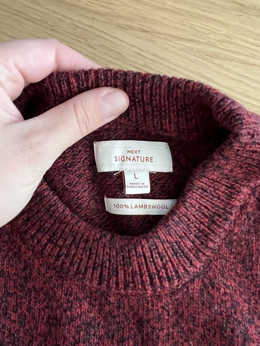 Maglioni & Felpe:  Pullover L, 100% Lammwolle, bordeaux – Usato da Luzern venduto da maisonnoir 1