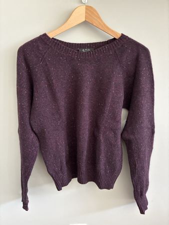 A.P.C. Pullover Wolle violett gesprenkelt sehr guter Zustand